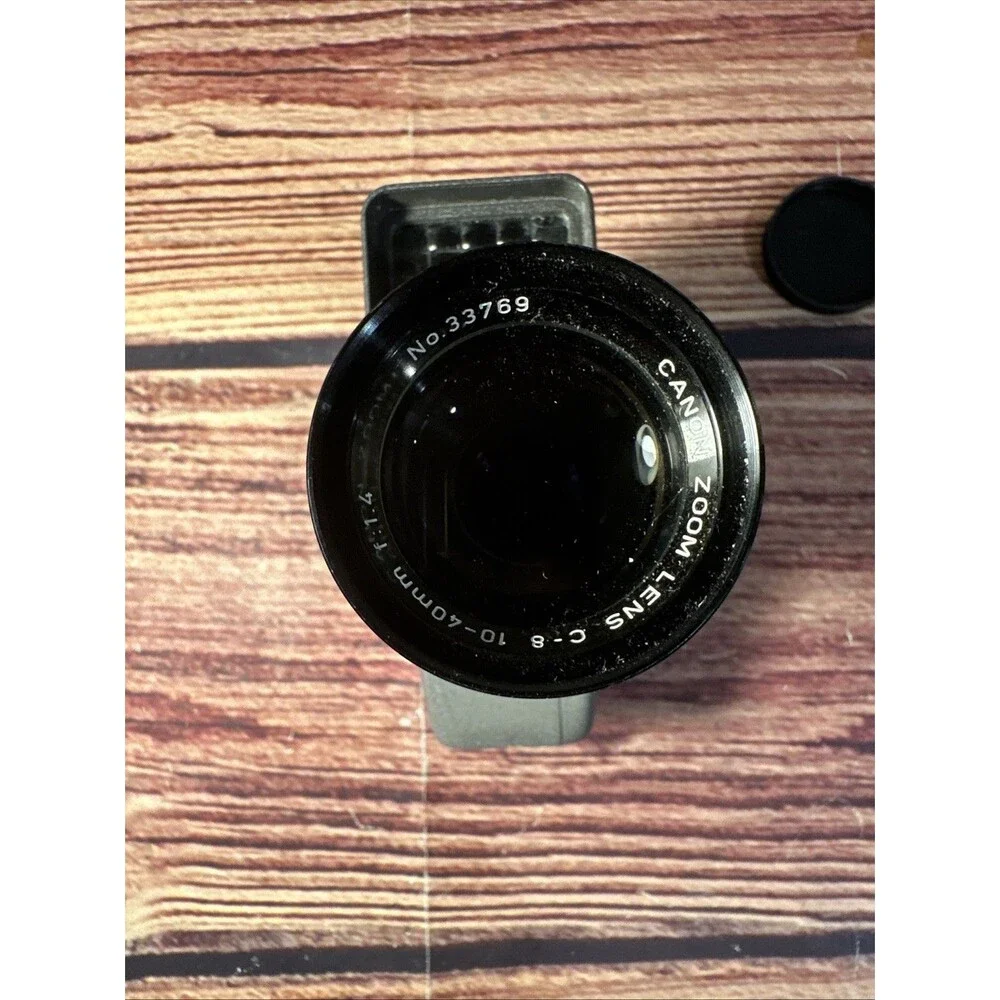 Vintage Canon Zoom 8 Movie Camera- Brown Leather Case - WORKING